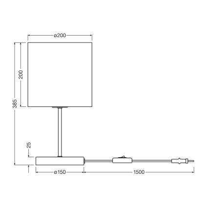 Ledvance - Lampa stołowa DECOR CARDBOARD 1xE27/15W/230V śr. 20 cm
