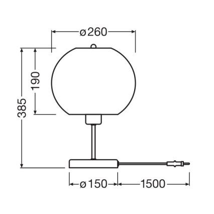 Ledvance - Lampa stołowa DECOR CARDBOARD 1xE27/15W/230V śr. 26 cm