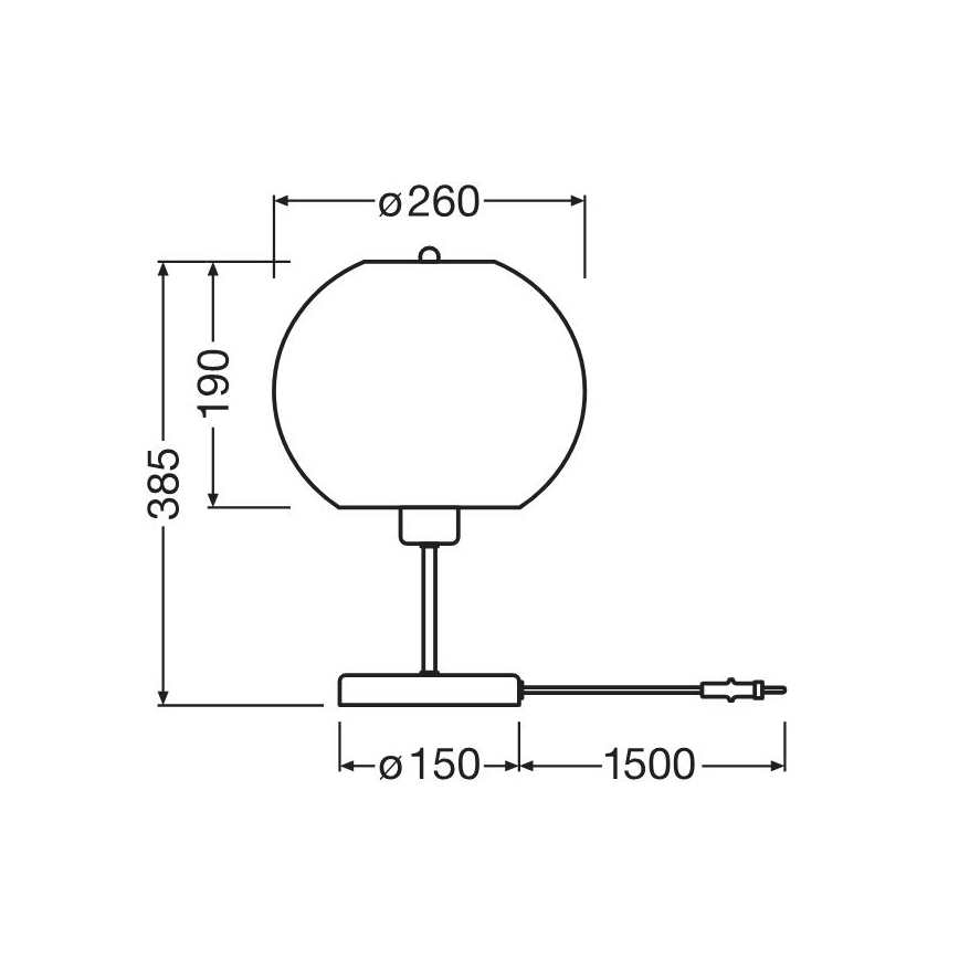 Ledvance - Lampa stołowa DECOR CARDBOARD 1xE27/15W/230V śr. 26 cm