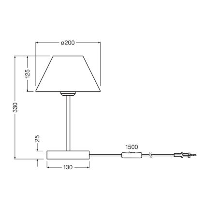 Ledvance - Lampa stołowa DECOR RAFFIA 1xE27/15W/230V rafia