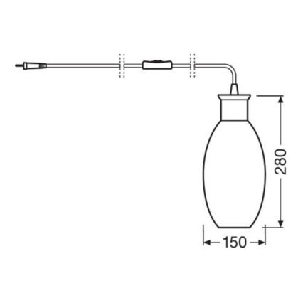 Ledvance - Lampa stołowa GRAPE 1xE27/40W/230V pomarańczowa