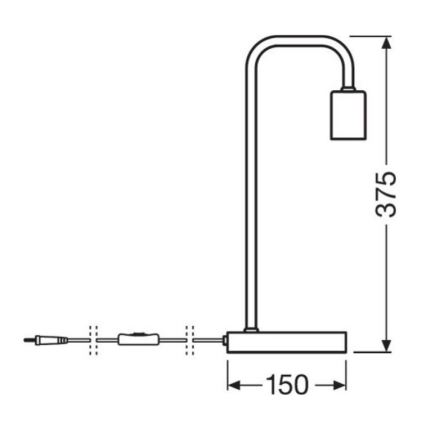 Ledvance - Lampa stołowa PIPE 1xE27/40W/230V