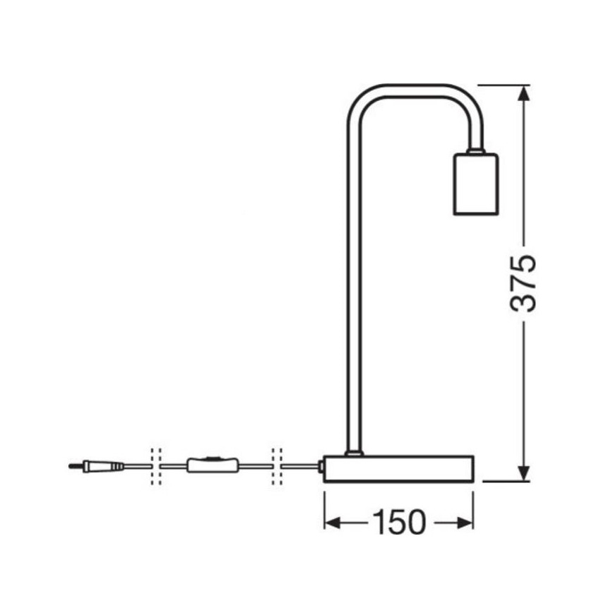 Ledvance - Lampa stołowa PIPE 1xE27/40W/230V