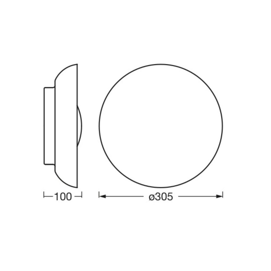Ledvance - Lampa sufitowa ORBIS MILAN 2xE27/10W/230V biała