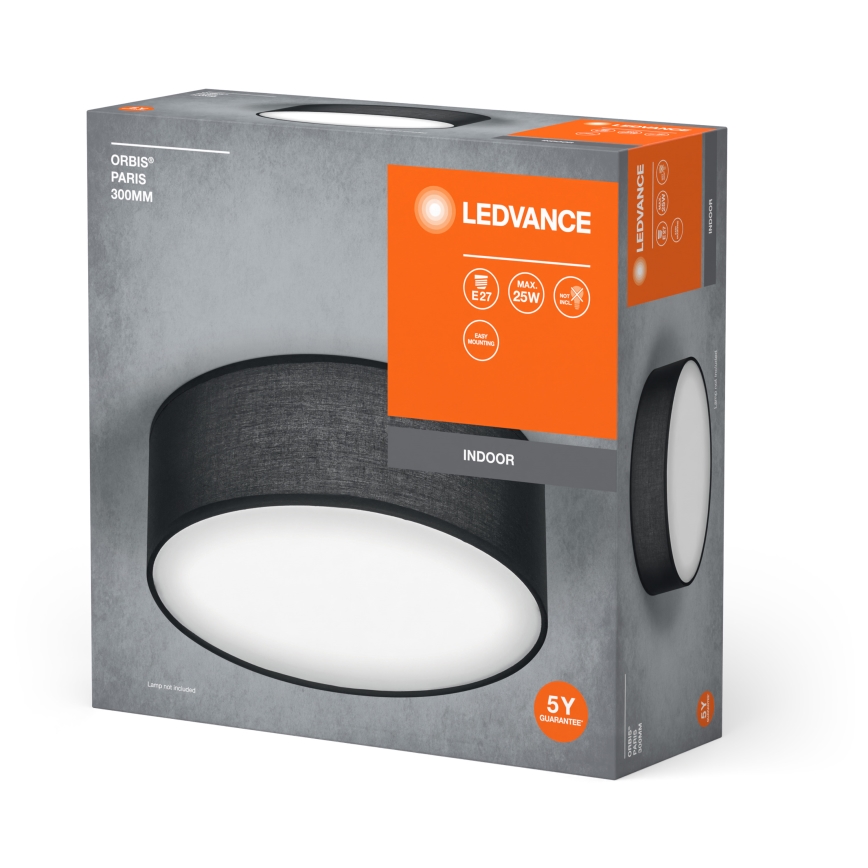 Ledvance - Lampa sufitowa ORBIS PARIS 1xE27/25W/230V czarna