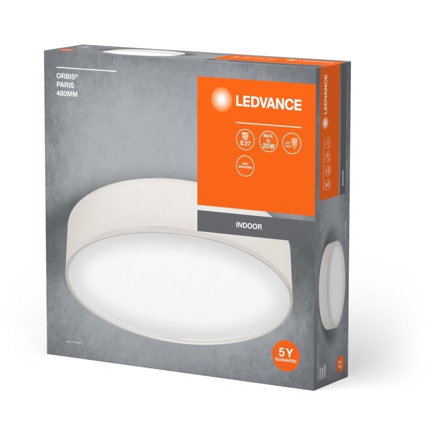 Ledvance - Lampa sufitowa ORBIS PARIS 3xE27/25W/230V kremowa