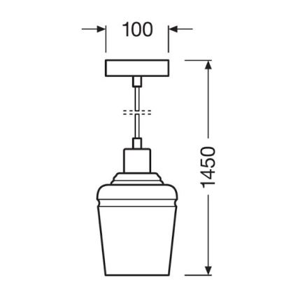 Ledvance - Lampa wisząca JAR 1xE27/40W/230V pomarańczowa