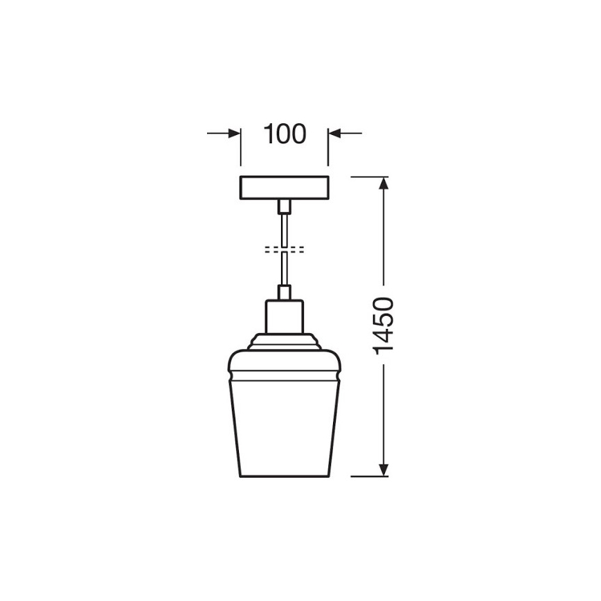 Ledvance - Lampa wisząca JAR 1xE27/40W/230V pomarańczowa
