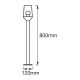 Ledvance - Lampa zewnętrzna CALICE 1xE27/60W/230V IP44 80 cm