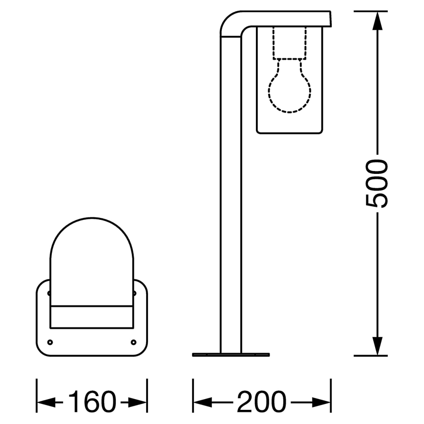 Ledvance - Lampa zewnętrzna CASCADE 1xE27/25W/230V IP44 50 cm