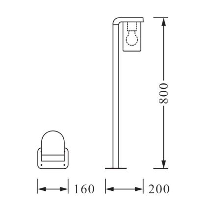 Ledvance - Lampa zewnętrzna CASCADE 1xE27/25W/230V IP44 80 cm