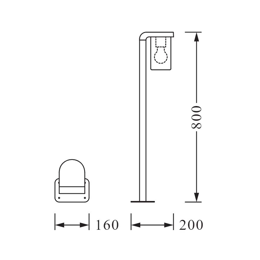 Ledvance - Lampa zewnętrzna CASCADE 1xE27/25W/230V IP44 80 cm