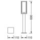 Ledvance - Lampa zewnętrzna FRAME 1xE27/60W/230V IP44 60 cm