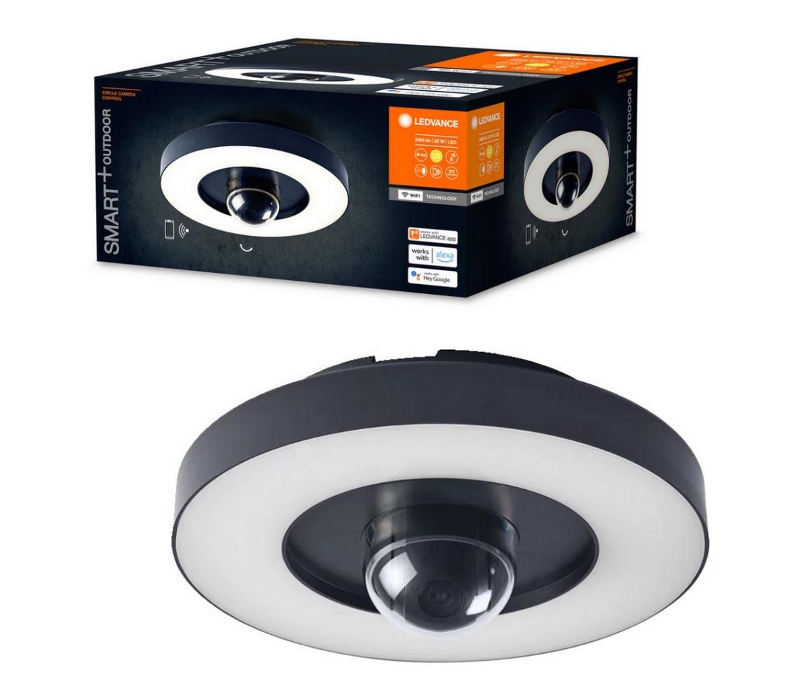 Ledvance - Lampa zewnętrzna LED z czujnikiem i kamerą LED/22W/230V IP44 Wi-Fi