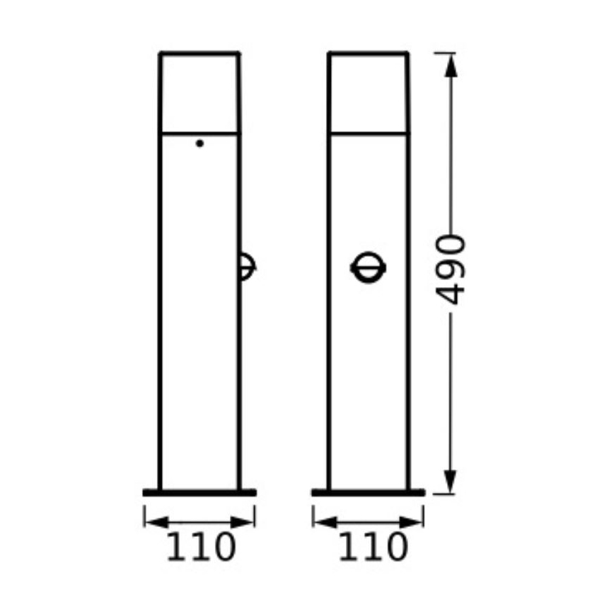 Ledvance - Lampa zewnętrzna z czujnikiem FIGO SQUARE 1xE27/20W/230V IP44