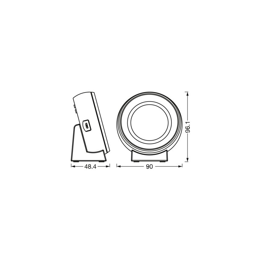 Ledvance - Cyfrowy zegar LED z podświetleniem NIGHTLUX LED/0,3W/5V 1000mAh 3000/4000/6500K