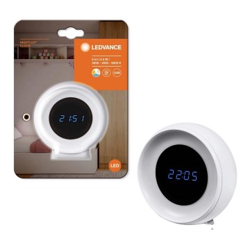 Ledvance - LED Cyfrowy zegar z podświeceniem NIGHTLUX LED/0,3W/5V 1000mAh 3000/4000/6500K