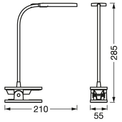 Ledvance - LED dotykowa lampka stołowa ściemnialna PANAN LED/5,2W/5V 1200 mAh