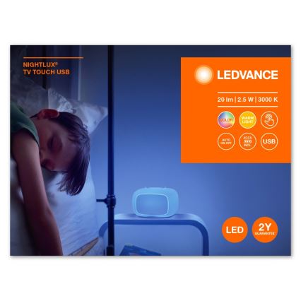 Ledvance - LED Dziecięca dotykowa lamka nocna TOUCH LED/2,5W/5V