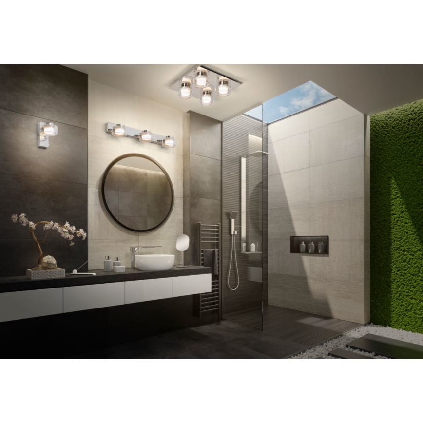 Ledvance - LED Kinkiet łazienkowy ORBIS FLAME 2xLED/5,5W/230V 3000/4000K IP44 chrom