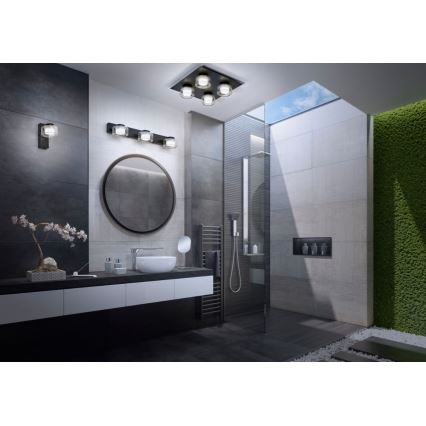 Ledvance - LED Kinkiet łazienkowy ORBIS FLAME 2xLED/5,5W/230V 3000/4000K IP44 czarny
