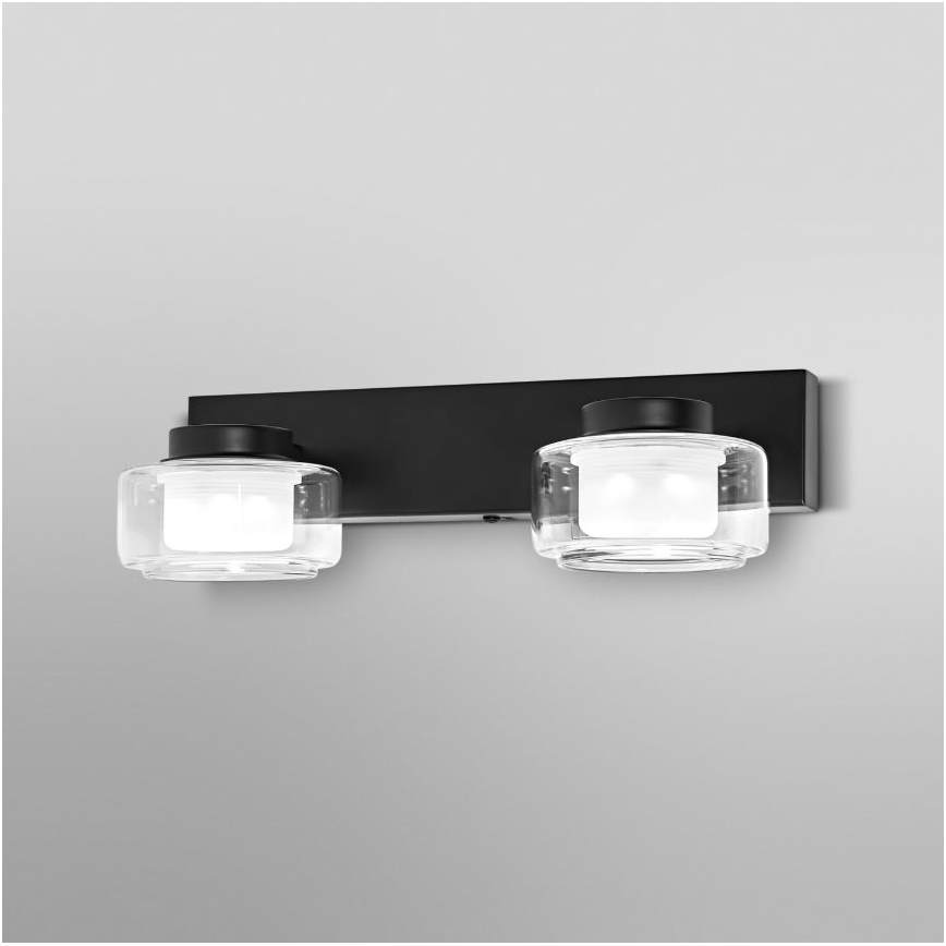 Ledvance - LED Kinkiet łazienkowy ORBIS FLAME 2xLED/5,5W/230V 3000/4000K IP44 czarny