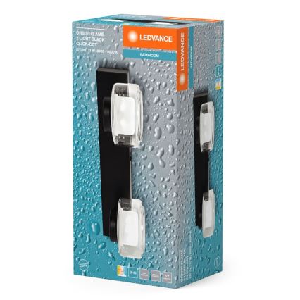 Ledvance - LED Kinkiet łazienkowy ORBIS FLAME 2xLED/5,5W/230V 3000/4000K IP44 czarny
