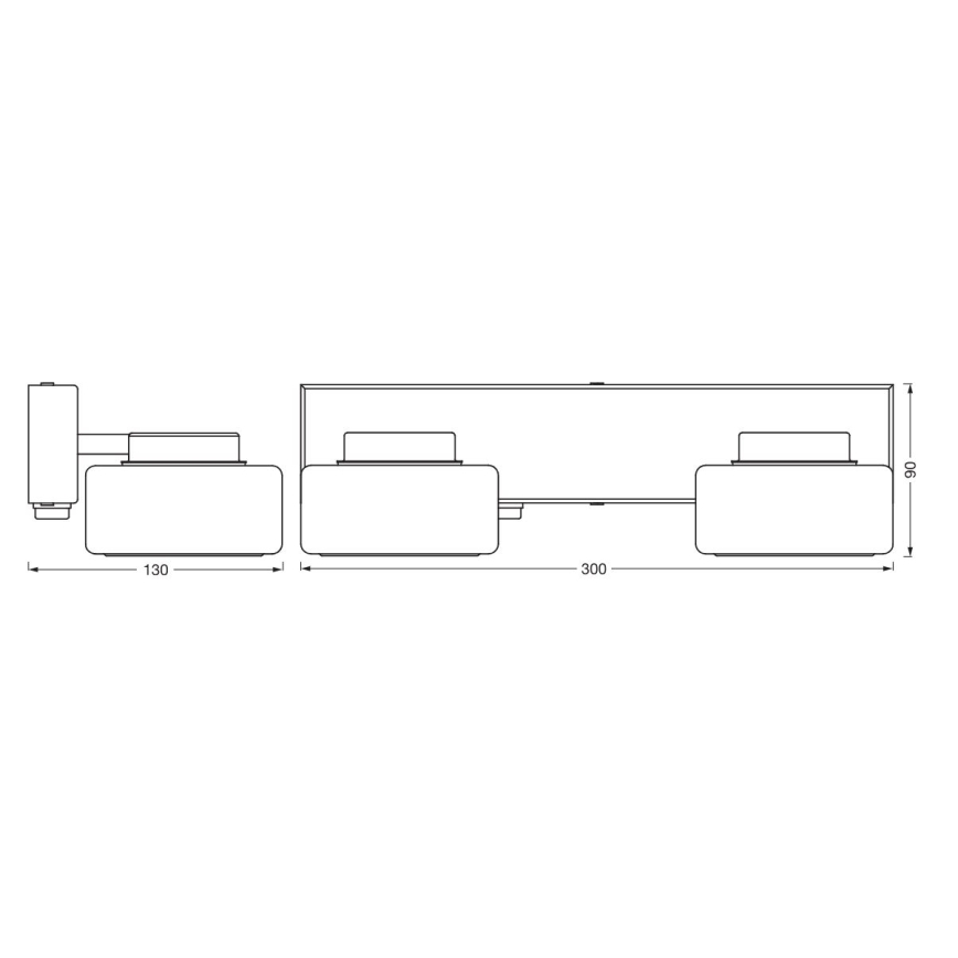 Ledvance - LED Kinkiet łazienkowy ORBIS FLAME 2xLED/5,5W/230V 3000/4000K IP44 czarny