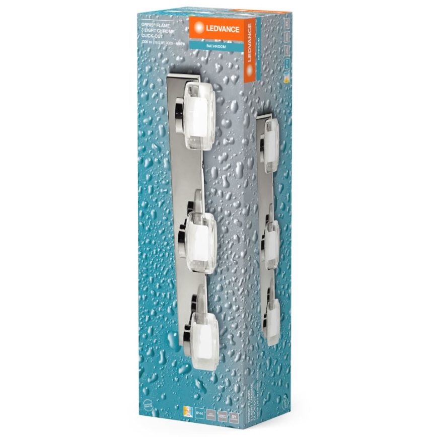 Ledvance - LED Kinkiet łazienkowy ORBIS FLAME 3xLED/5,5W/230V 3000/4000K IP44 chrom