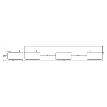 Ledvance - LED Kinkiet łazienkowy ORBIS FLAME 3xLED/5,5W/230V 3000/4000K IP44 chrom