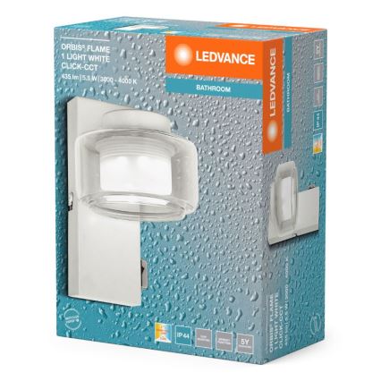 Ledvance - LED Kinkiet łazienkowy ORBIS FLAME LED/5,5W/230V 3000/4000K IP44 biały
