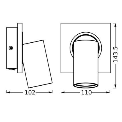 Ledvance - LED Kinkiet punktowy DECOR MERCURY 1xGU10/3,4W/230V