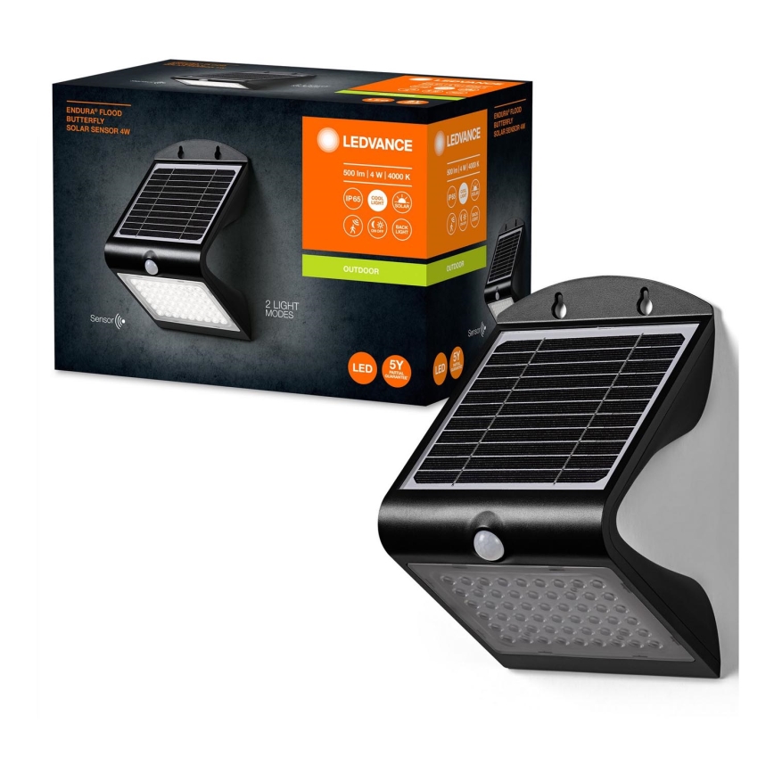 Ledvance - LED Kinkiet solarny z czujnikiem BUTTERFLY LED/4W/3,7V 2000 mAh IP65