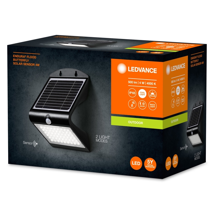 Ledvance - LED Kinkiet solarny z czujnikiem BUTTERFLY LED/4W/3,7V 2000 mAh IP65