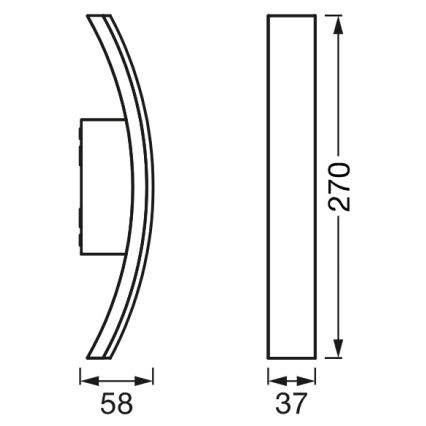 Ledvance - LED Kinkiet zewnętrzny BOW LED/7W/230V IP54