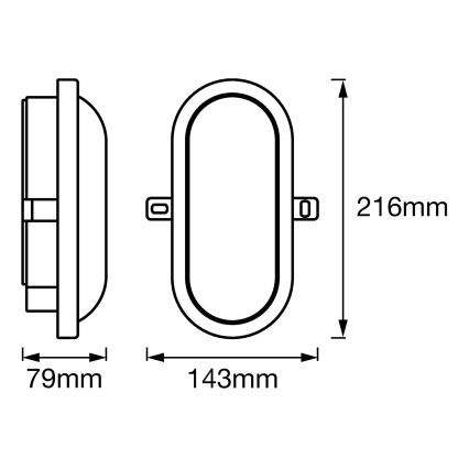 Ledvance - LED Kinkiet zewnętrzny BULKHEAD LED/11W/230V IP54 czarny