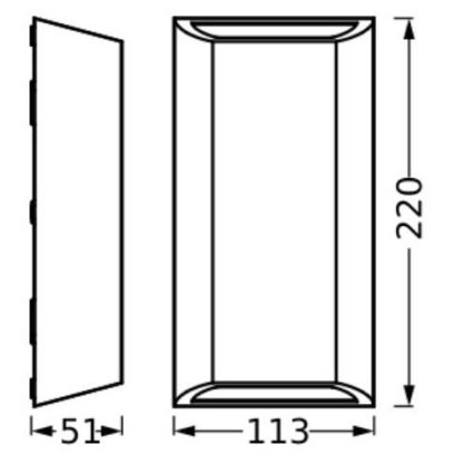 Ledvance - LED Kinkiet zewnętrzny ENDURA STYLE IDAR 2xLED/3,75W/230V IP65