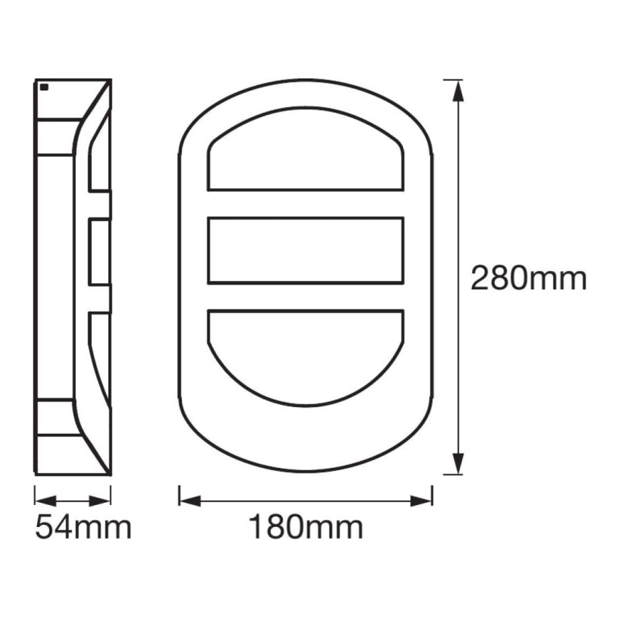 Ledvance - LED Kinkiet zewnętrzny PLATE LED/12W/230V IP44
