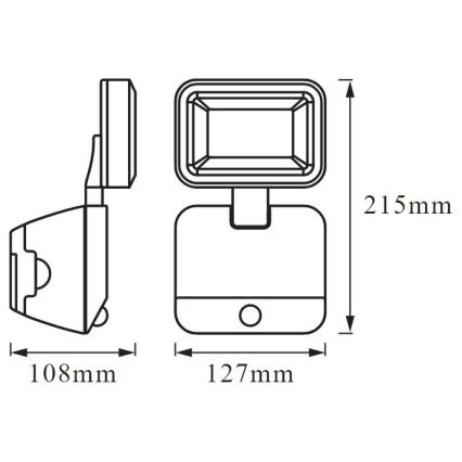 Ledvance - LED Kinkiet zewnętrzny z czujnikiem BATTERY LED/4W/4xD IP54