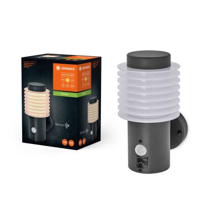 Ledvance - LED Kinkiet zewnętrzny z czujnikiem ENDURA RONDO LED/9,5W/230V IP44 antracyt