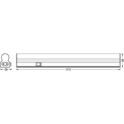 Ledvance - LED Kuchenne oświetlenie podszafkowe z czujnikiem BATTEN LED/4W/230V 32 cm