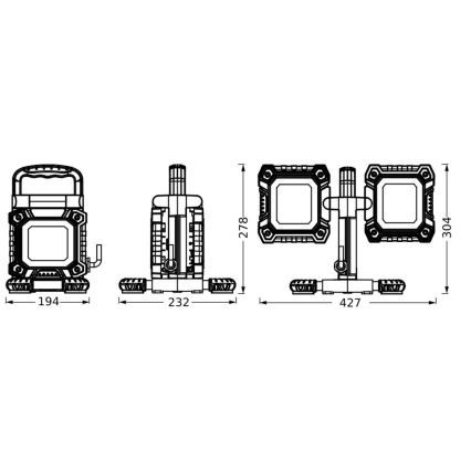 Ledvance - LED Lampa robocza WORKLIGHT FLEX 2xLED/30W/230V IP65