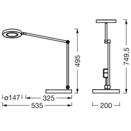 Ledvance - LED Ściemnialna dotykowa lampa stołowa SUN@HOME LED/20W/230V 2200-5000K CRI 95 Wi-Fi