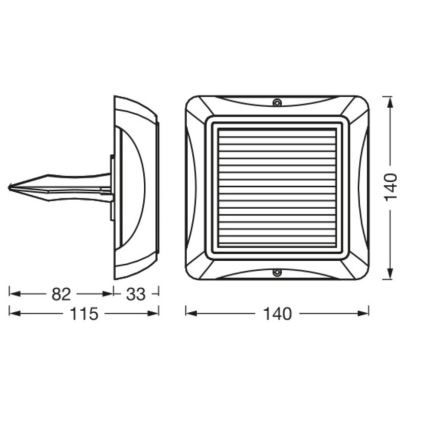 Ledvance - LED Ściemnialampa solarna ENDURA STYLE SOLAR LED/1,2W/3,7V 2000 mAh IP65