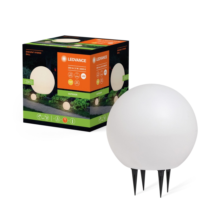 Ledvance - LED Lampa zewnętrzna ENDURA HYBRID BALL LED/2W/12V IP44