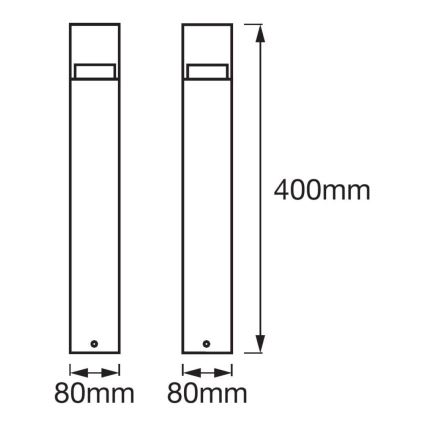 Ledvance - LED Lampa zewnętrzna CRYSTAL 1xLED/4,5W/230V IP44 40 cm