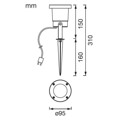 Ledvance - LED Lampa zewnętrzna ENDURA HYBRID NAUT SPIKE LED/2W/12V IP44