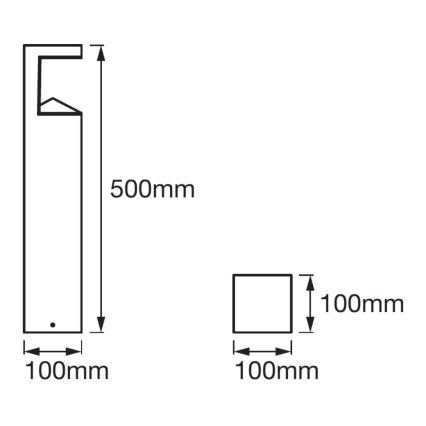 Ledvance - LED Lampa zewnętrzna PYRAMID 1xLED/9W/230V IP44 50 cm