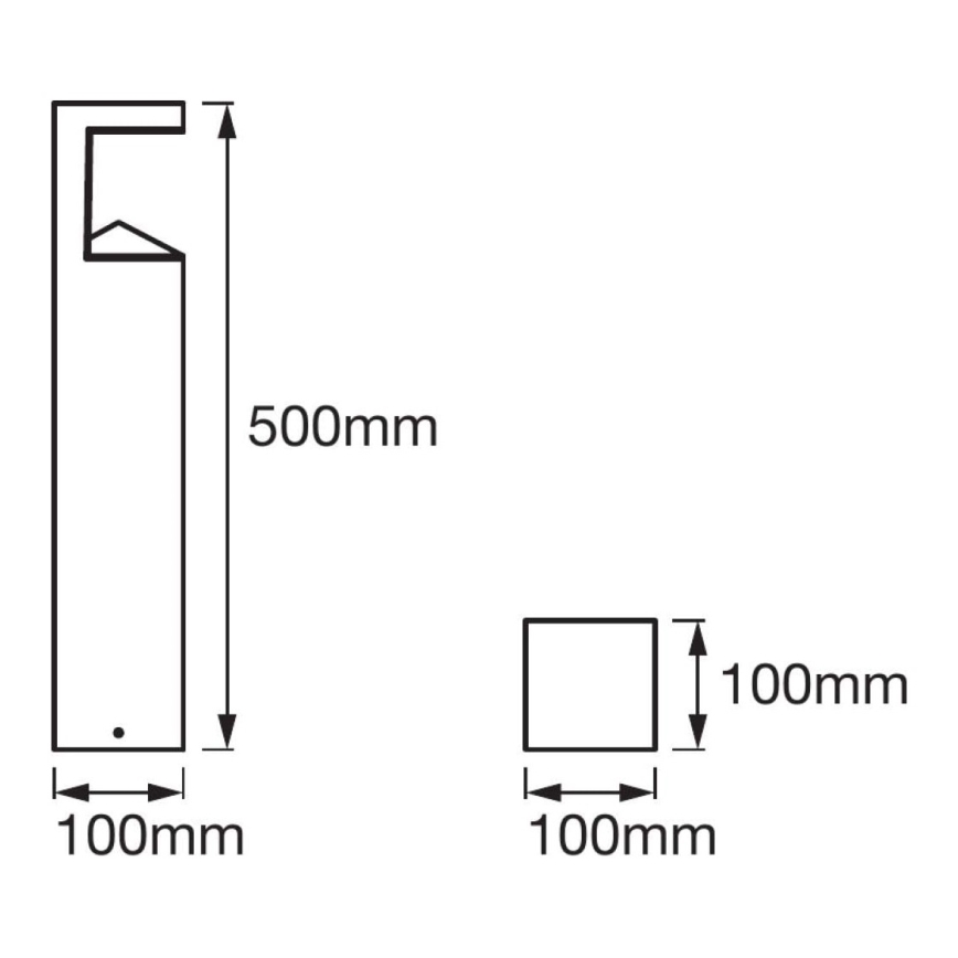 Ledvance - LED Lampa zewnętrzna PYRAMID 1xLED/9W/230V IP44 50 cm
