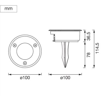 Ledvance - LED Lampa zewnętrzna ENDURA HYBRID SPIKE LED/1W/12V IP44